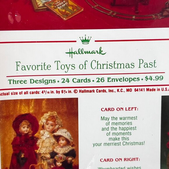 New Vintage 80s Hallmark Greeting Cards Favorite Toys of Christmas Past 24 Cards - Picture 7 of 12